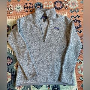 Patagonia Gray Quarter-Zip Fleece Pullover